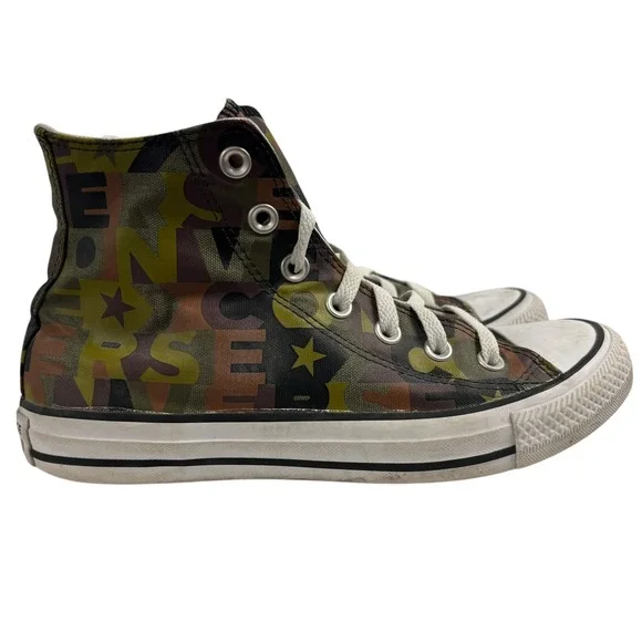 Converse All Star High Top Camo Print Sneakers Unisex M 6 W8 - Picture 2 of 11